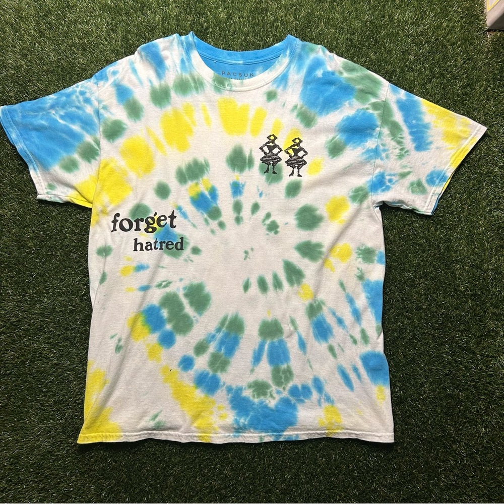 Pacsun “forget hatred” tie-dyed tee